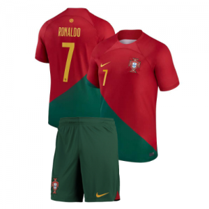 dragon123 ביגוד כדורגל RONALDO #7 PORTUGAL Authentic Kid&#039;s Fútbol Sports Soccer Jersey T-Shirts & Short